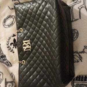 Badgley Mischka Quilted Black Tote